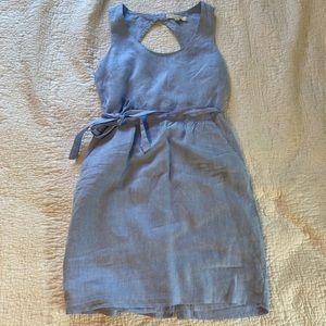 LOFT linen dress - blue - size 6